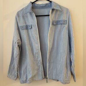 Striped Blue Women's Jacket